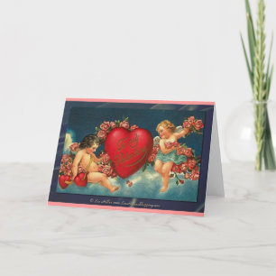 Tarjeta Festiva San Valentín Victoriano A Mi San Valentín