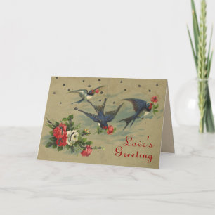 Tarjeta Festiva San Valentín Vintage