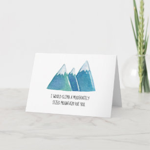Tarjeta Festiva San Valentines Divertidos - Subiría una Montaña po