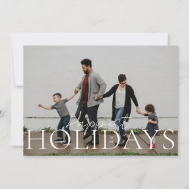 Tarjeta Festiva Sangrado completo con el más feliz en escritura y 