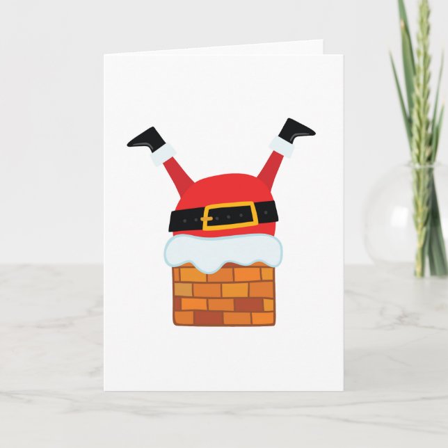 Tarjeta Festiva Santa al revés (Anverso)