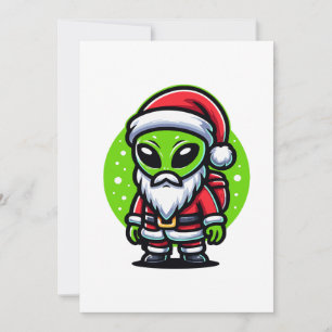Tarjeta Festiva Santa Alien