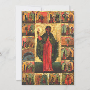 Tarjeta Festiva Santa Anastasia la Libertadora Arte Bizantino