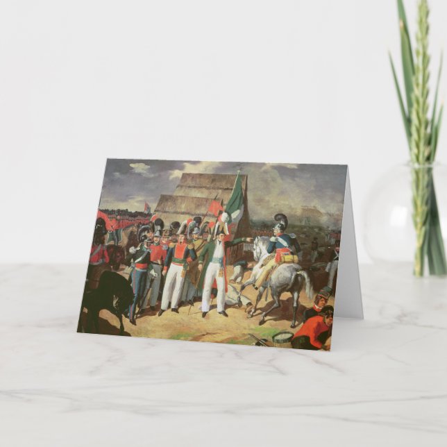 Tarjeta Festiva Santa Anna defies the Spanish troops (Anverso)