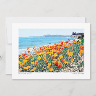 Tarjeta Festiva Santa Barbara Poppies