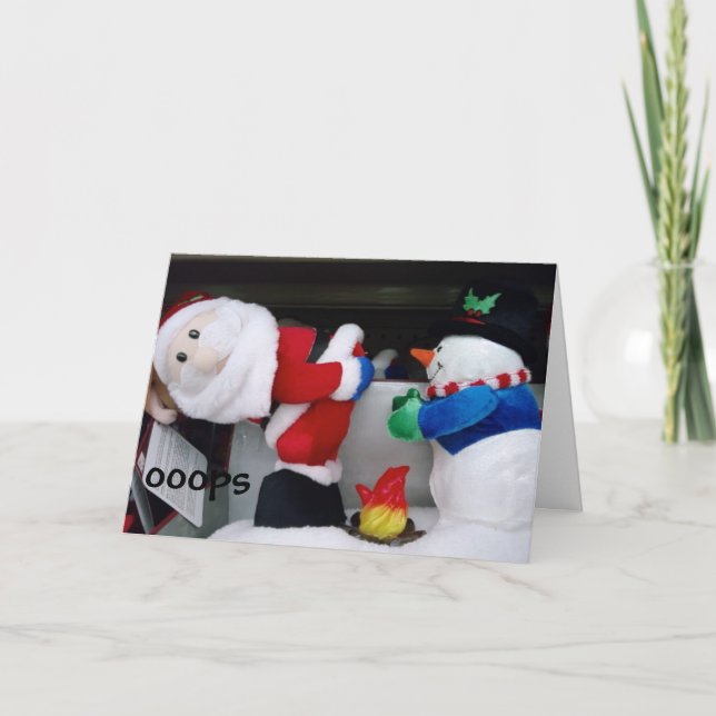 TARJETA FESTIVA SANTA BENT SOBRE FUEGO - OPA (Anverso)