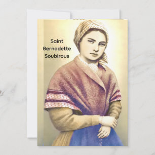 Tarjeta Festiva Santa Bernadette Soubirous