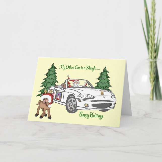 Tarjeta Festiva Santa blanco (Anverso)