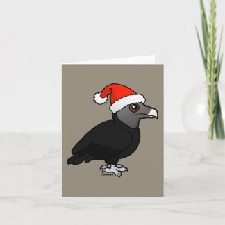 Tarjeta Festiva Santa Buitre negro