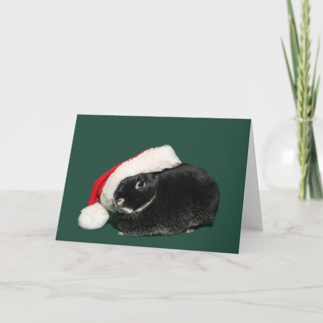 Tarjeta Festiva Santa Bunny (Anverso)