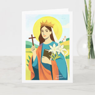 Tarjeta Festiva Santa Catalina de Siena