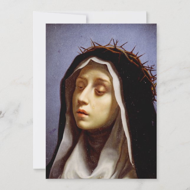 Tarjeta Festiva Santa Catalina de Siena (Anverso)