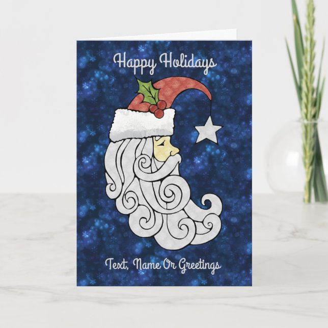 Tarjeta Festiva Santa celestial (Anverso)