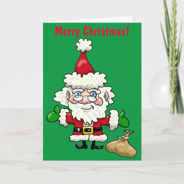 Tarjeta Festiva Santa Claus (Anverso)