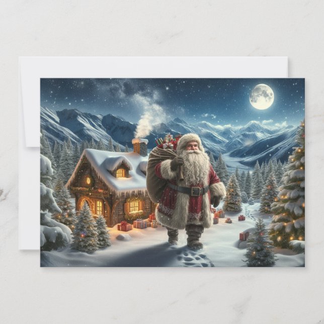 Tarjeta Festiva Santa Claus (Anverso)