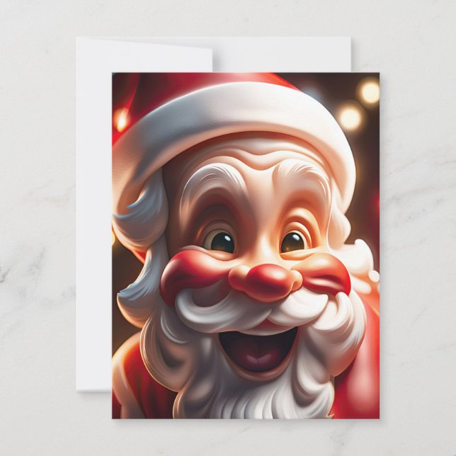 Tarjeta Festiva Santa Claus (Anverso)