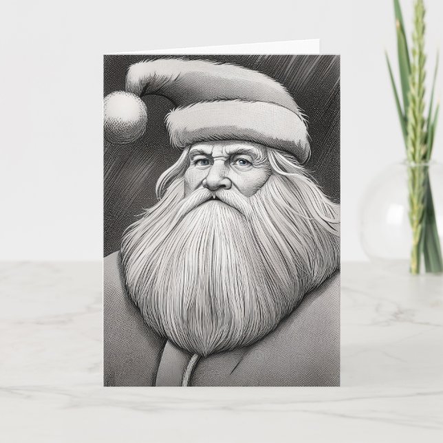Tarjeta Festiva santa claus (Anverso)