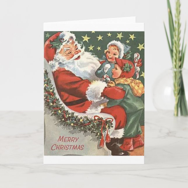 Tarjeta Festiva Santa Claus (Anverso)