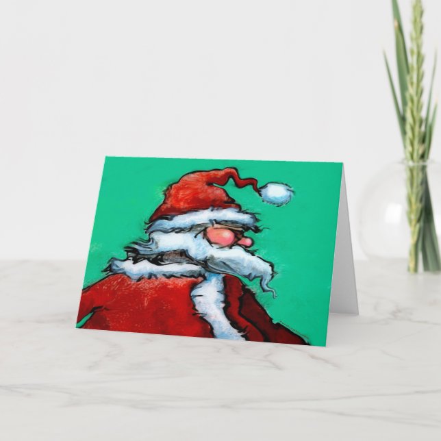Tarjeta Festiva Santa Claus (Anverso)