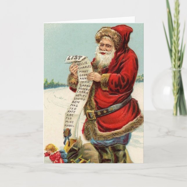 Tarjeta Festiva Santa Claus (Anverso)