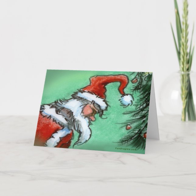 Tarjeta Festiva Santa Claus (Anverso)
