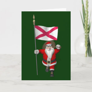 Tarjeta Festiva Santa Claus Con El Fin De Irlanda Del Norte