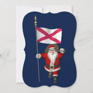 Tarjeta Festiva Santa Claus Con El Fin De Irlanda Del Norte
