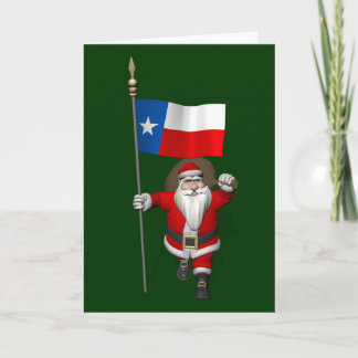 Tarjeta Festiva Santa Claus con el fin de Texas