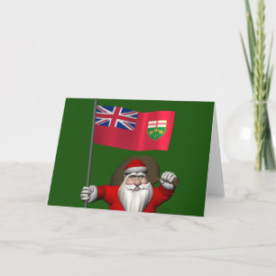 Tarjeta Festiva Santa Claus Con El Firma De Ontario
