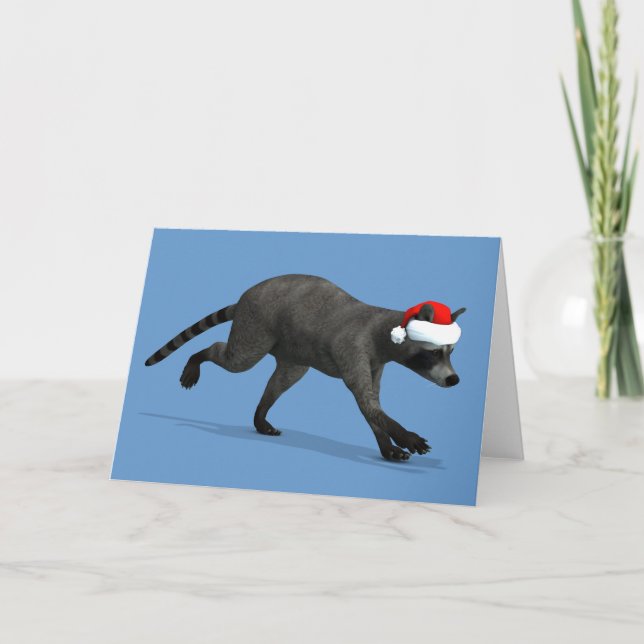 Tarjeta Festiva Santa Claus Coon (Anverso)