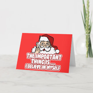 Tarjeta Festiva Santa Claus cree en sí mismo