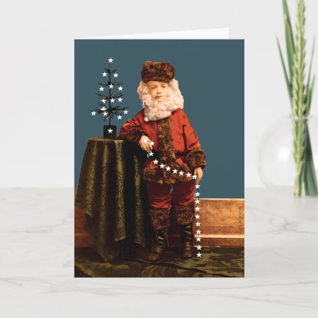 Tarjeta Festiva Santa Claus de la Guerra Civil (Anverso)