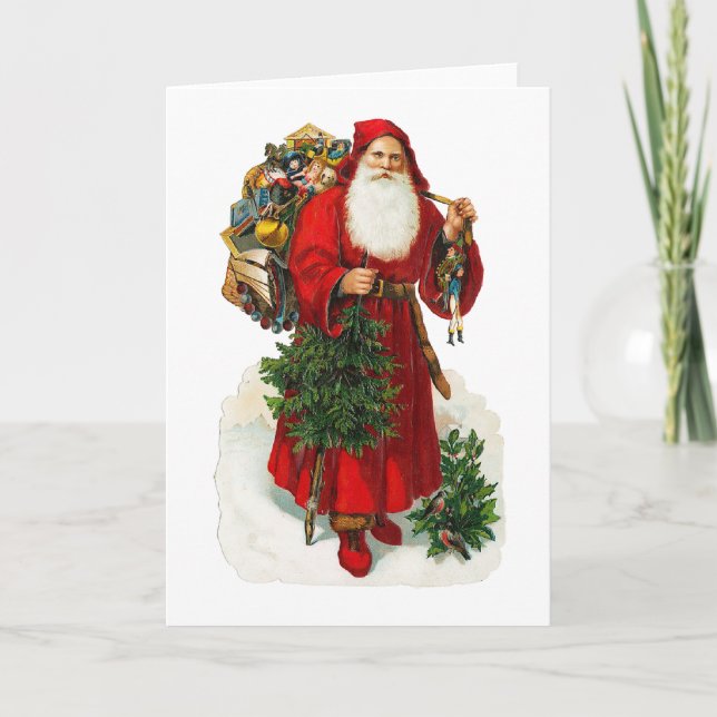 Tarjeta Festiva Santa Claus de Victoria (Anverso)