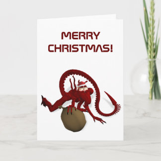 Tarjeta Festiva Santa Claus desde el espacio exterior