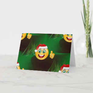 Tarjeta Festiva santa claus emojis
