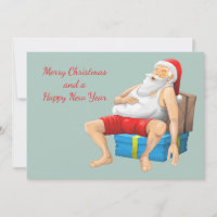 Santa Claus está tomando una pequeña siesta