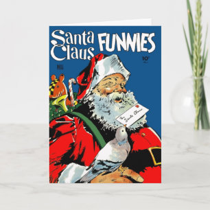 Tarjeta Festiva Santa Claus Funnies