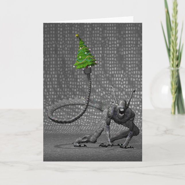 Tarjeta Festiva Santa Claus galáctico (Anverso)