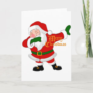 Tarjeta Festiva santa claus haciendo dab