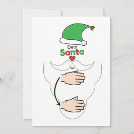 Tarjeta Festiva Santa Claus in American Sign Language