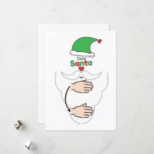 Tarjeta Festiva Santa Claus in American Sign Language