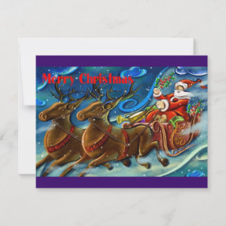 Tarjeta Festiva santa-claus-is-send-gifts