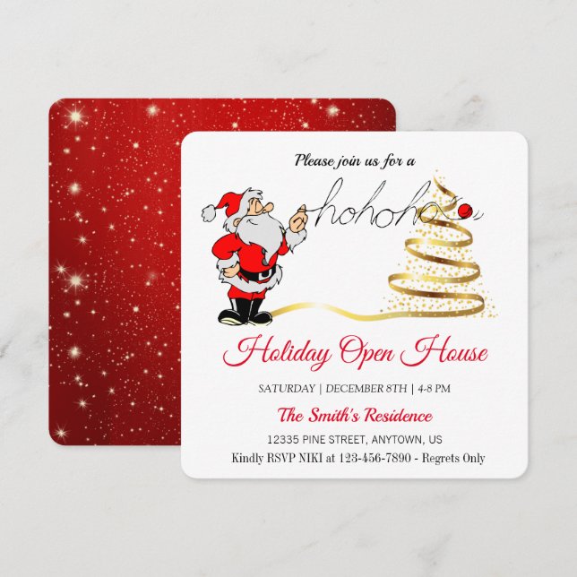 Tarjeta Festiva Santa Claus, magia de Navidades