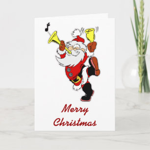Tarjeta Festiva Santa Claus musical