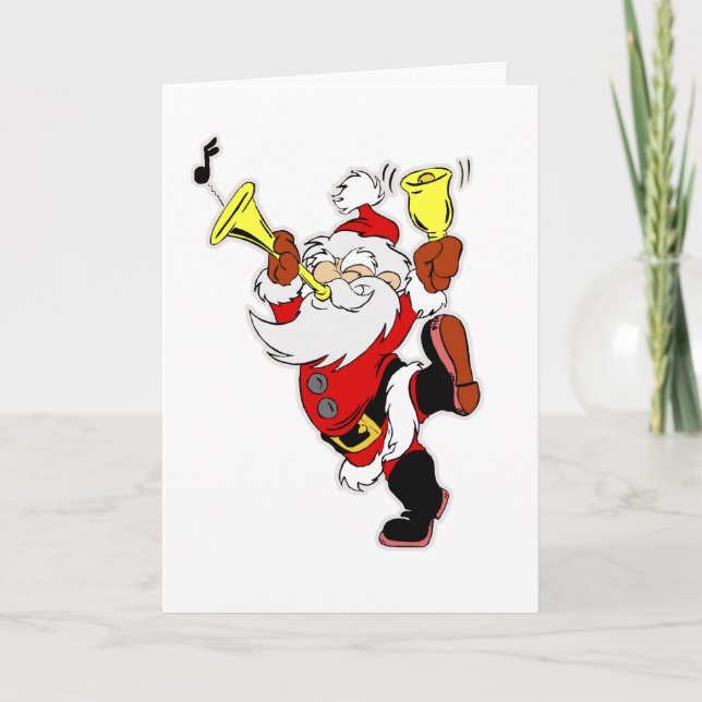 Tarjeta Festiva Santa Claus musical (Anverso)
