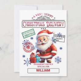 Tarjeta Festiva Santa Claus Naughty o los Navidades Personalizados