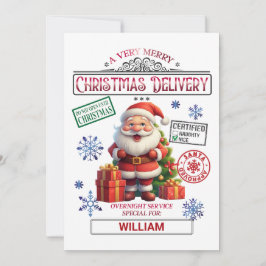 Tarjeta Festiva Santa Claus Naughty o los Navidades Personalizados
