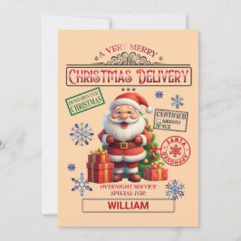 Tarjeta Festiva Santa Claus Naughty o los Navidades Personalizados