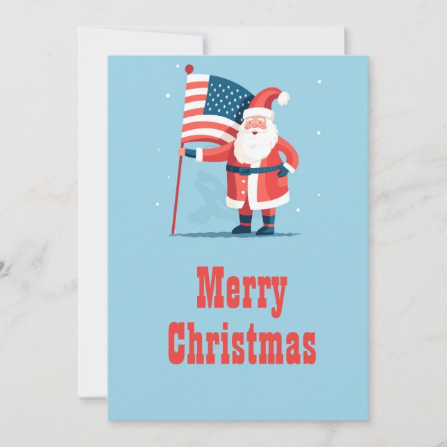 Tarjeta Festiva Santa Claus USA (Anverso)