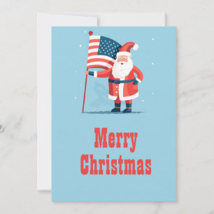 Tarjeta Festiva Santa Claus USA